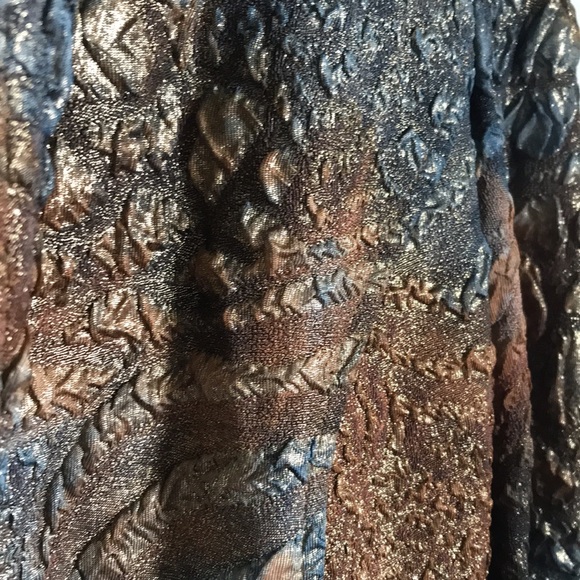 Fabulous vintage Joseph Ribkoff fitted metallic sheen zipped light jacket - Picture 4 of 9